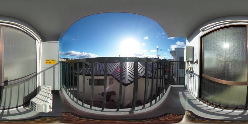 パノラマ画像バルコニー