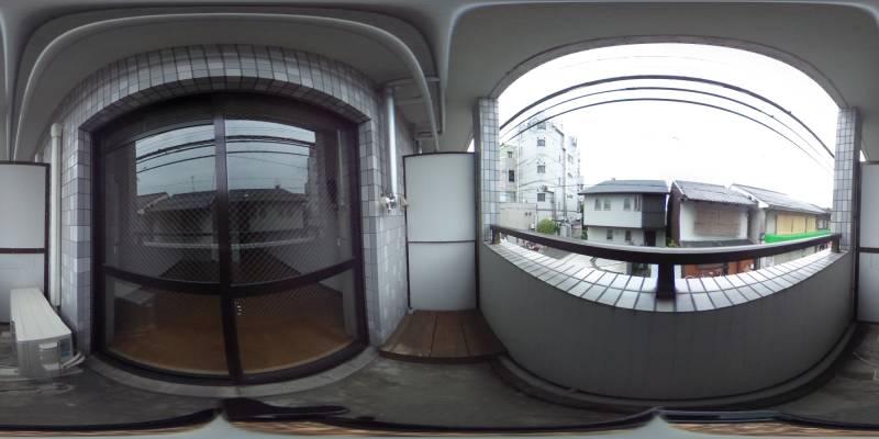 パノラマ画像バルコニー