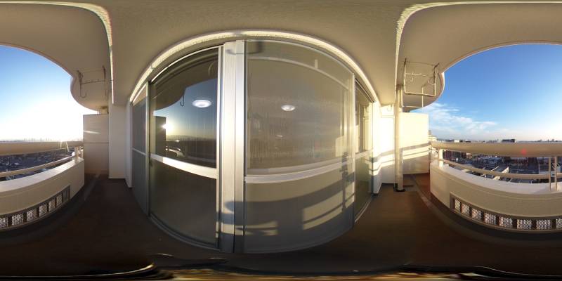 パノラマ画像バルコニー