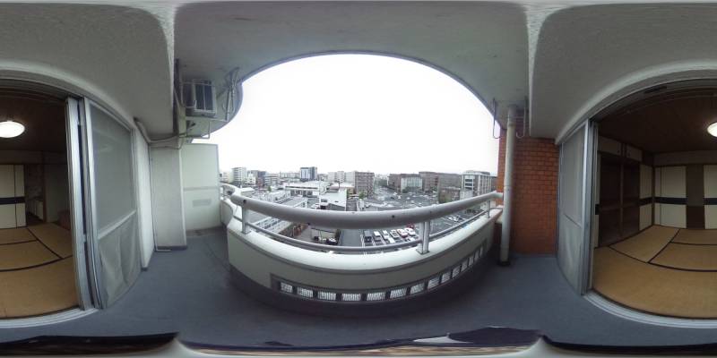 パノラマ画像バルコニー