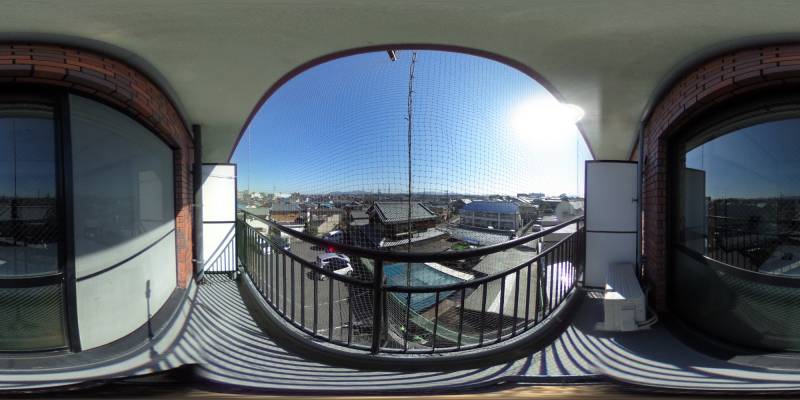 パノラマ画像バルコニー