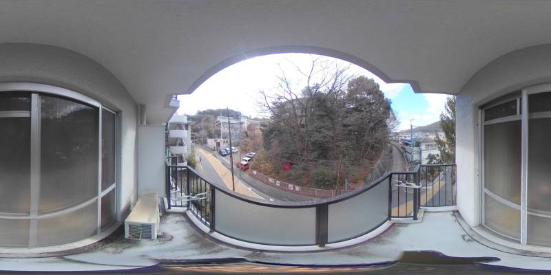 パノラマ画像バルコニー