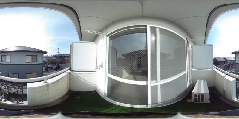 パノラマ画像バルコニー