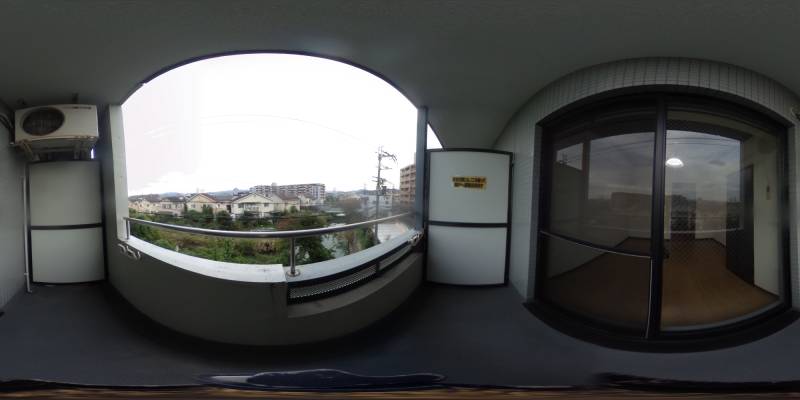 パノラマ画像バルコニー