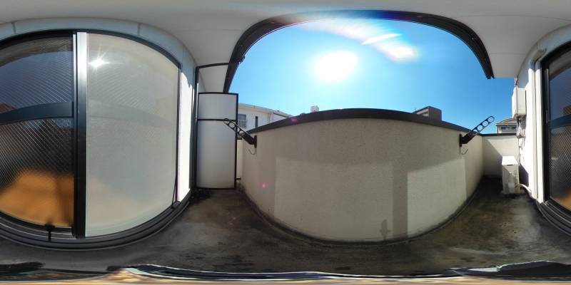 パノラマ画像バルコニー