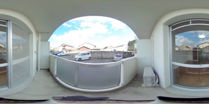 パノラマ画像バルコニー