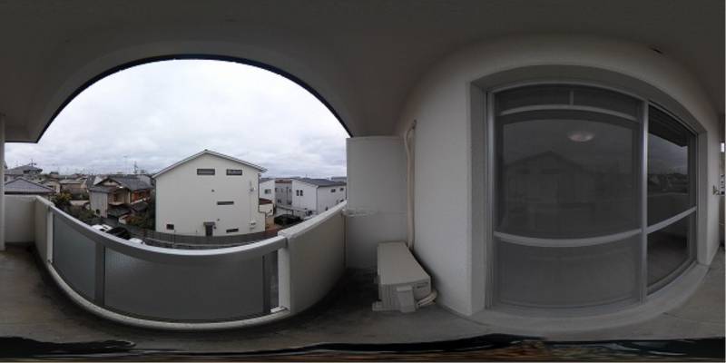 パノラマ画像バルコニー