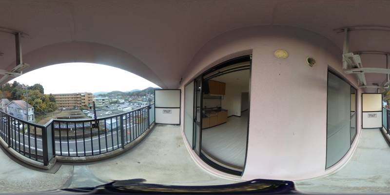 パノラマ画像バルコニー