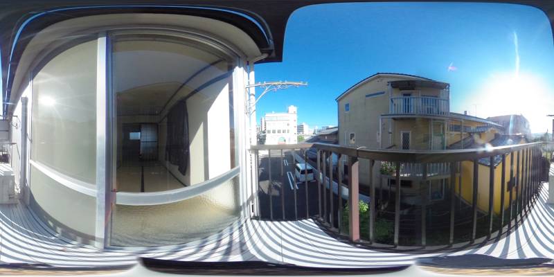 パノラマ画像バルコニー