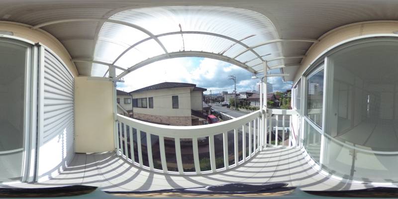 パノラマ画像バルコニー