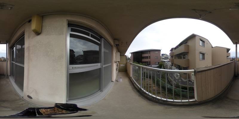 パノラマ画像バルコニー