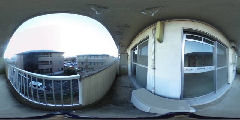 パノラマ画像バルコニー