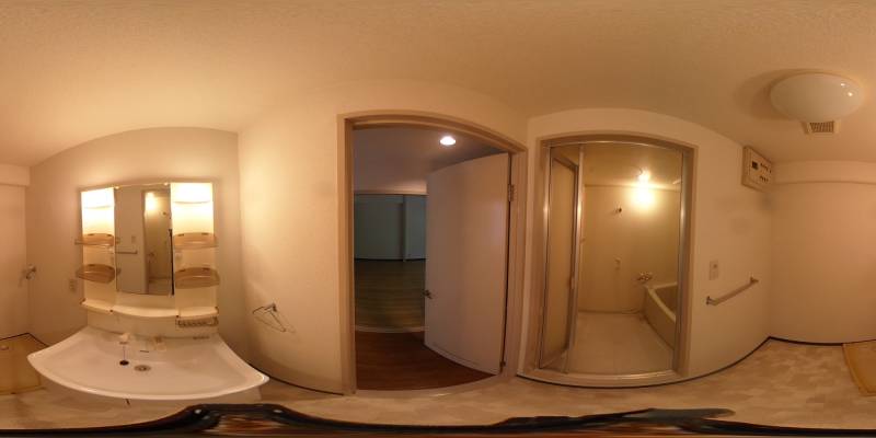 パノラマ画像洗面所