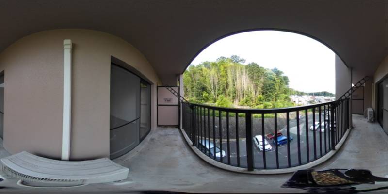 パノラマ画像バルコニー