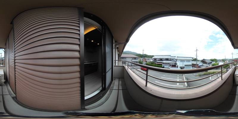 パノラマ画像バルコニー