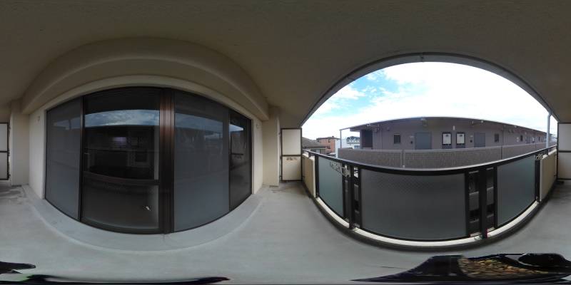 パノラマ画像バルコニー