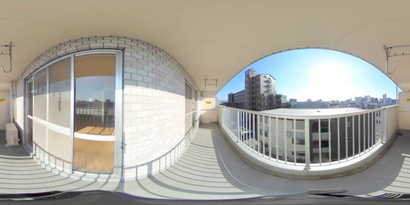 パノラマ画像バルコニー