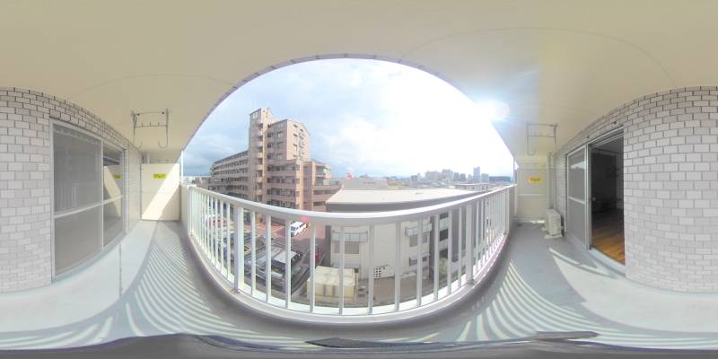 パノラマ画像バルコニー