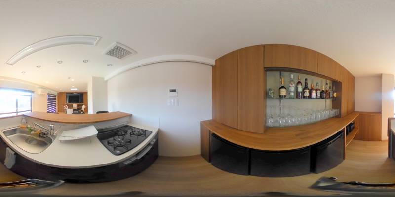 パノラマ画像キッチン