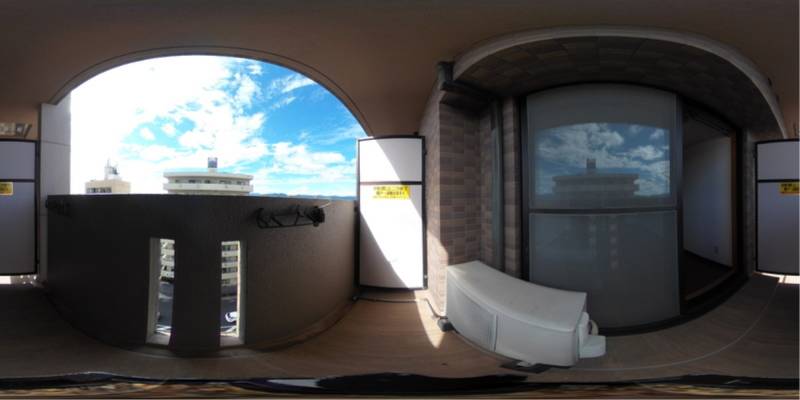 パノラマ画像バルコニー