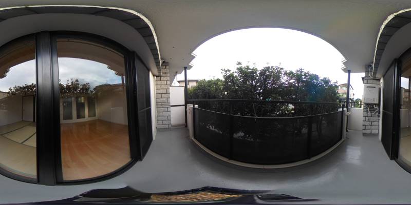 パノラマ画像バルコニー