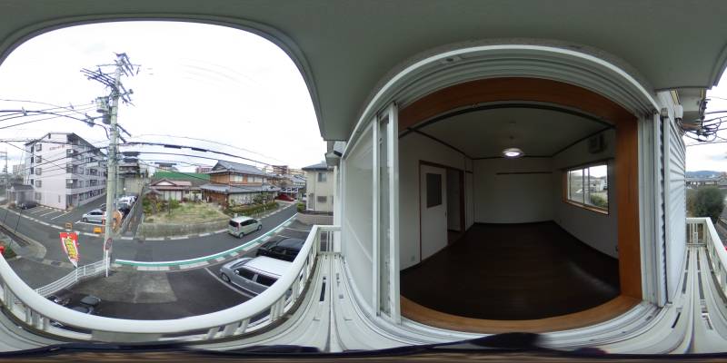 パノラマ画像バルコニー