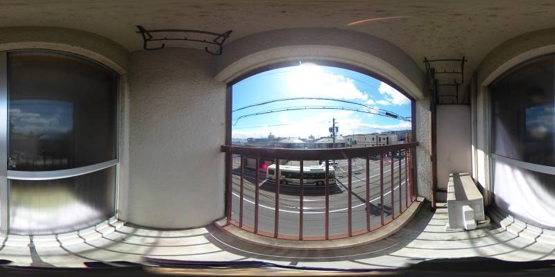 パノラマ画像バルコニー