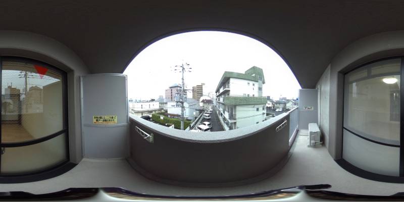 パノラマ画像バルコニー