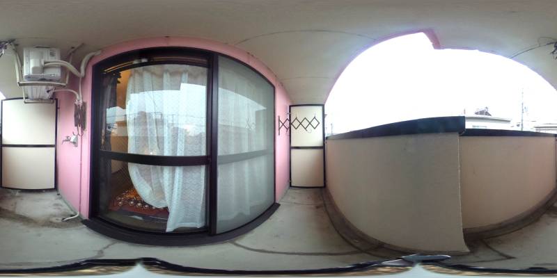 パノラマ画像バルコニー