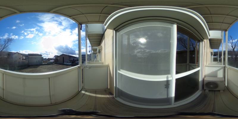 パノラマ画像バルコニー