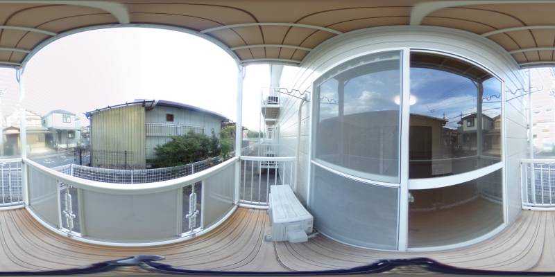 パノラマ画像バルコニー
