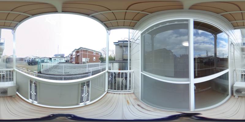 パノラマ画像バルコニー