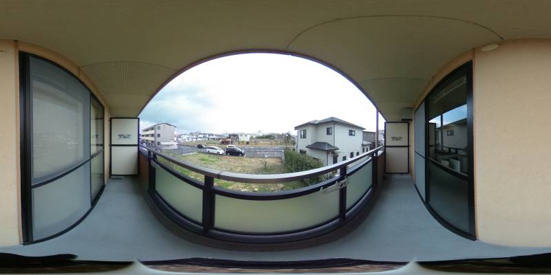 パノラマ画像バルコニー