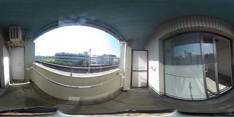 パノラマ画像バルコニー