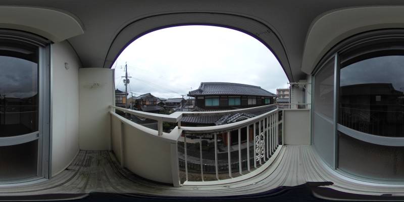 パノラマ画像バルコニー
