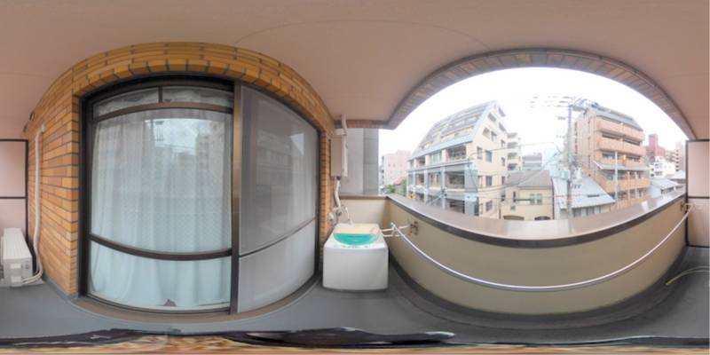 パノラマ画像バルコニー