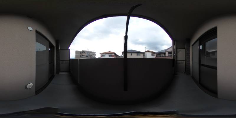 パノラマ画像バルコニー