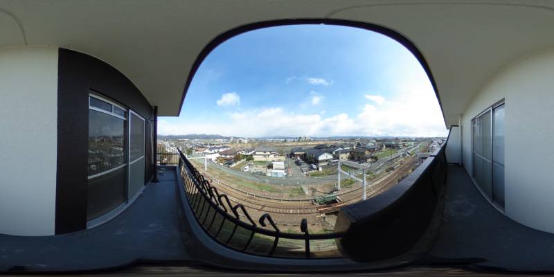 パノラマ画像バルコニー