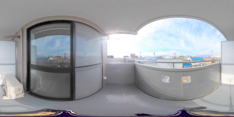 パノラマ画像バルコニー