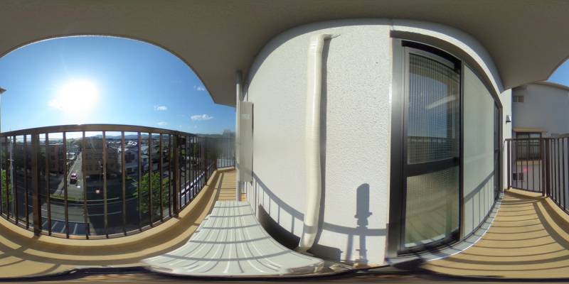 パノラマ画像バルコニー