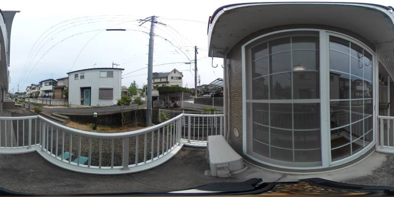 パノラマ画像バルコニー