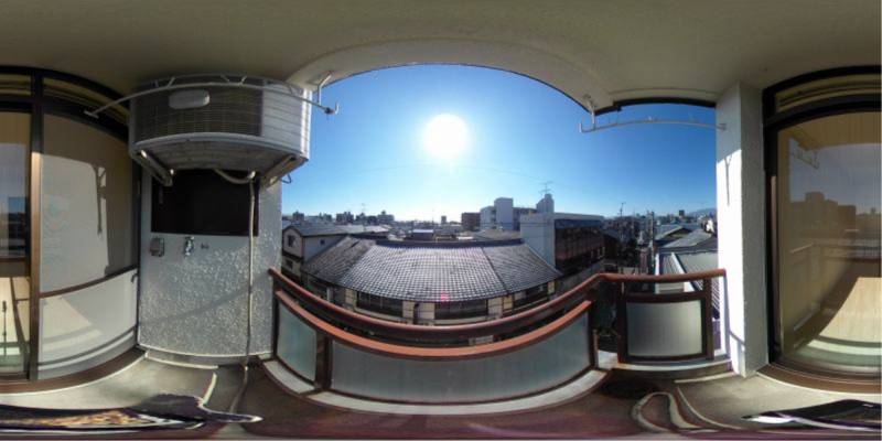 パノラマ画像バルコニー