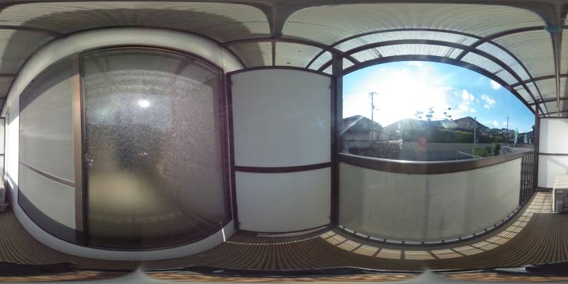 パノラマ画像バルコニー