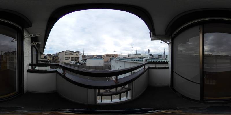 パノラマ画像バルコニー