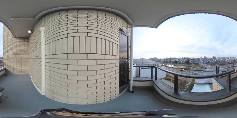 パノラマ画像バルコニー