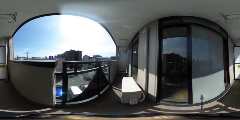 パノラマ画像バルコニー