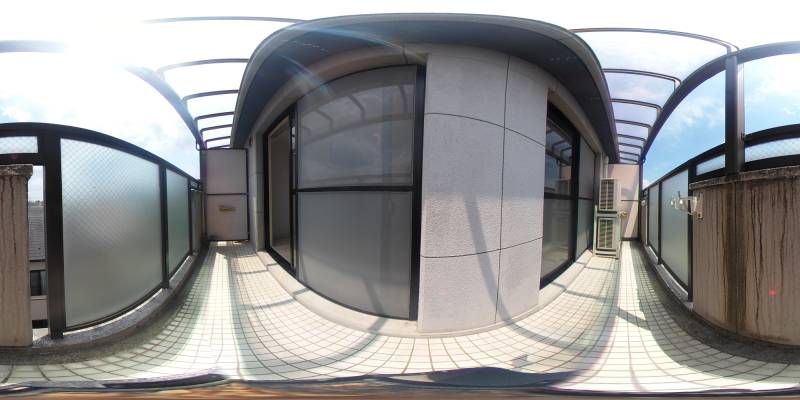 パノラマ画像バルコニー