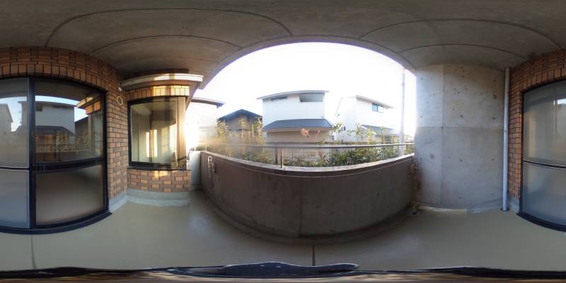 パノラマ画像バルコニー