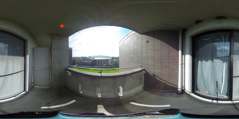 パノラマ画像バルコニー