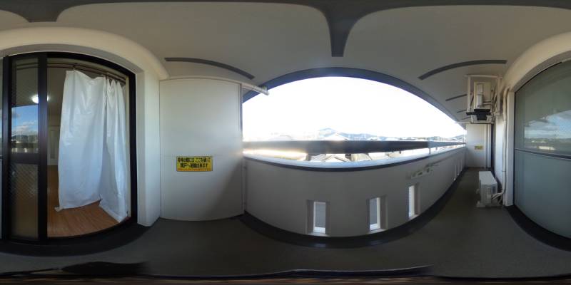 パノラマ画像バルコニー